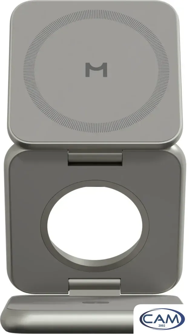 Беспроводное зарядное Magssory Fold Pro 3 в 1 WCH063 (титановый)