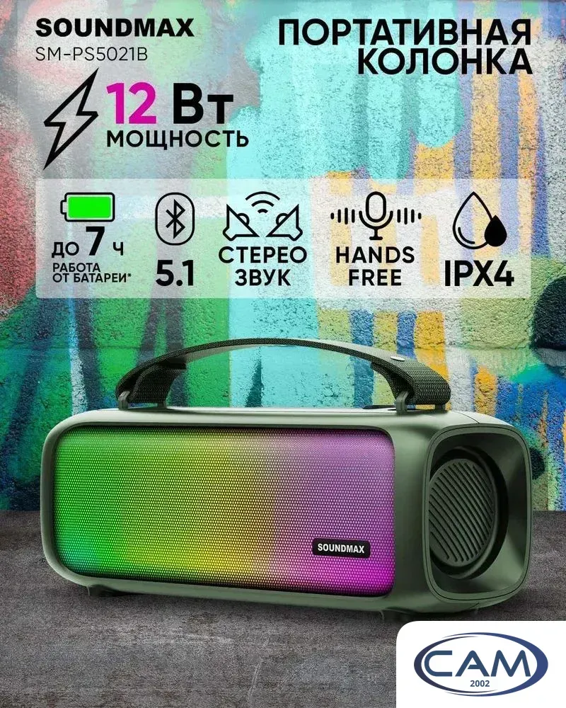 Беспроводная колонка Soundmax SM-PS5021B (темно-зеленый)