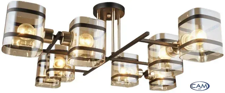 Люстра средней высоты Mirastyle SX-N-8120/8 BK+FG