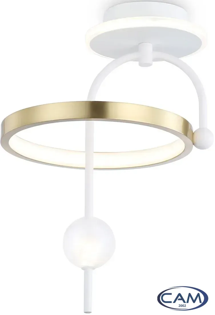Люстра средней высоты Ambrella light Comfort FL66422 WH/GD (белый/золото)