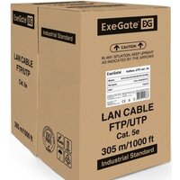 Кабель ExeGate UTP4-C5e-CCA-S25-IN-PVC-GY-305 UTP