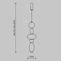 Подвесная люстра Maytoni Adore MOD297PL-L24BS3K1