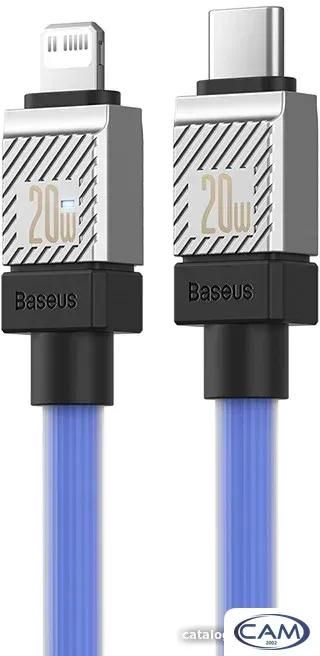 Кабель Baseus CoolPlay Series USB Type-C - Lightning (2 м, голубой)