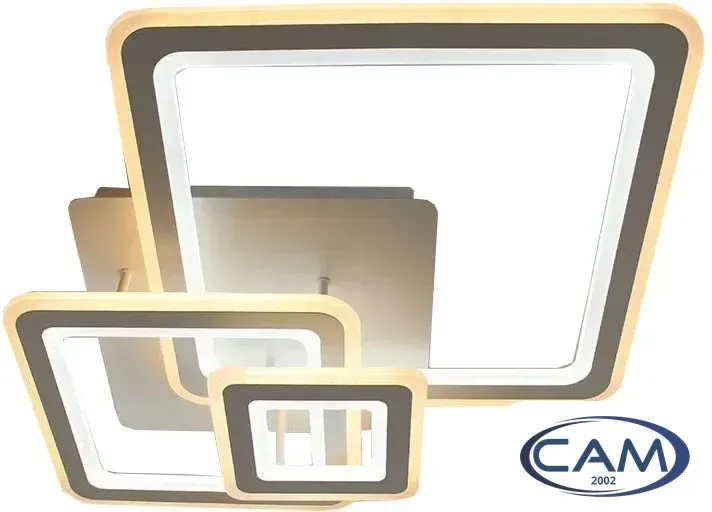 Припотолочная люстра Estares Triplex Square 124W 3S-APP-596x596x146-WHITE/WHITE-220-IP20