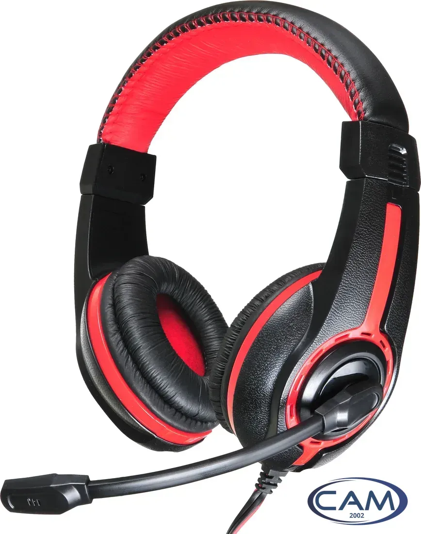 Наушники Оклик HS-L200 (черный/красный)