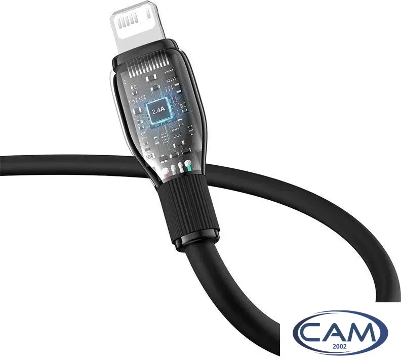 Кабель Baseus Pudding Series USB Type-A - Lightning (2 м, черный)
