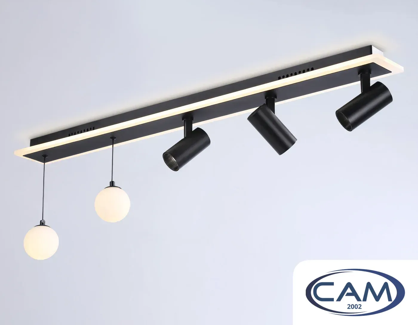Трековый светильник Ambrella light Comfort FL66202/1+5 BK (черный)