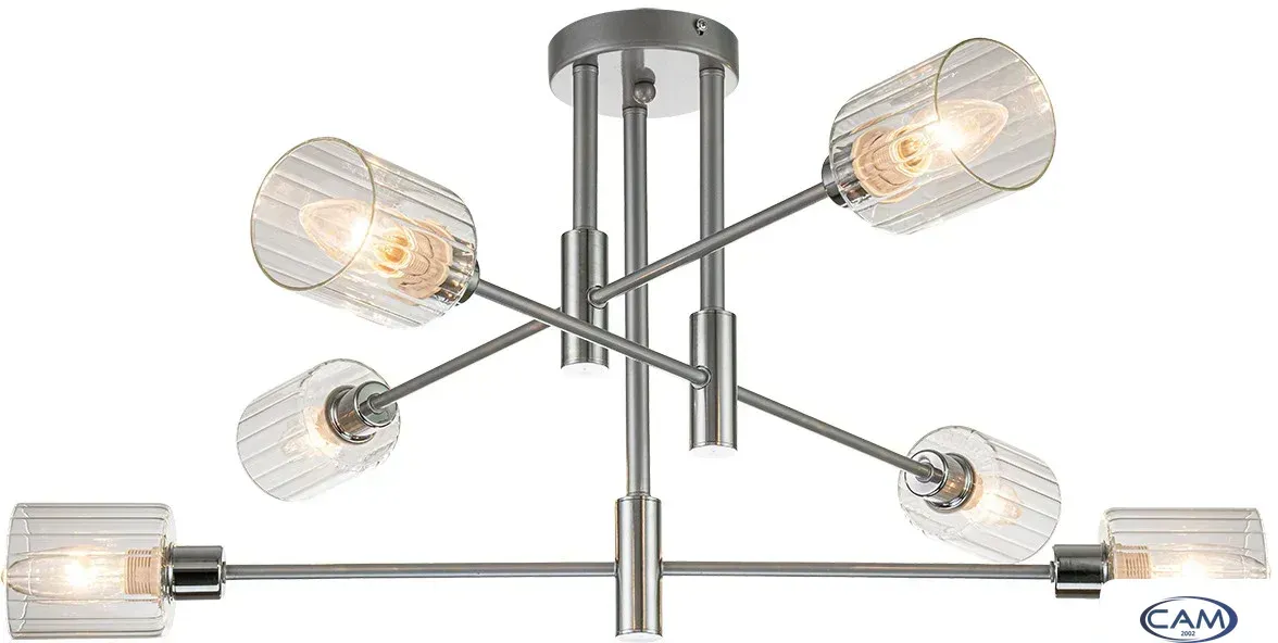 Люстра средней высоты Escada 1140/6P (Silver/Chrome)