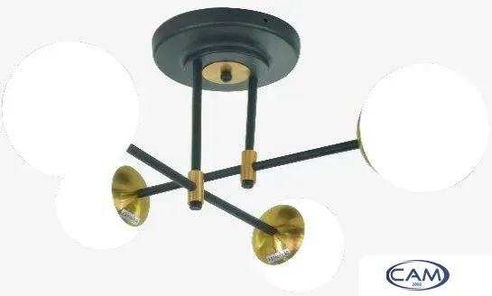 Люстра средней высоты Mirastyle SL-41236/4 BK+YB