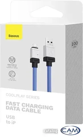 Кабель Baseus CoolPlay Series Fast Charging Data Cable 2.4A USB Type-A - Lightning (1 м, синий)