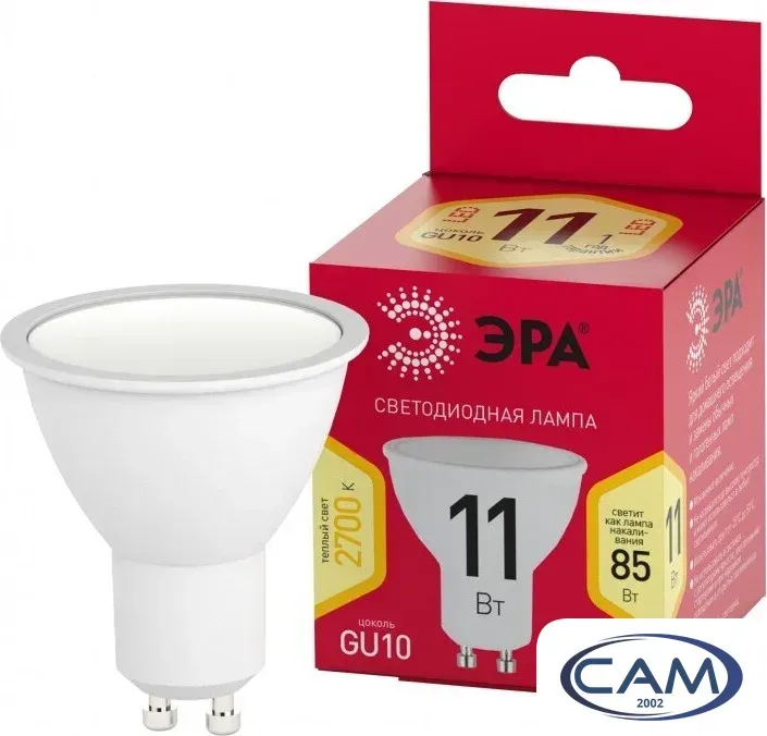 Светодиодная лампочка ЭРА RED LINE LED MR16-11W-827-GU10 R