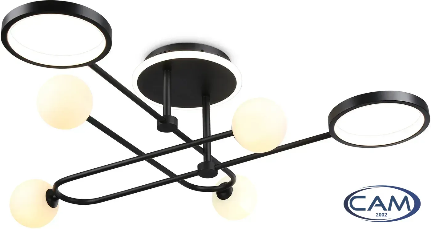 Люстра средней высоты Ambrella light Comfort FL66232/6 BK (черный)