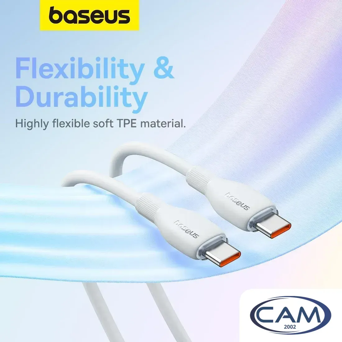 Кабель Baseus Pudding Series Fast Charging Cable 100W USB Type-C - USB Type-C (2 м, белый)