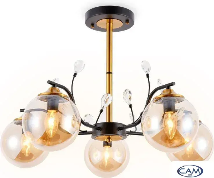 Подвесная люстра Ambrella light Traditional TR9072/5 BK/TI