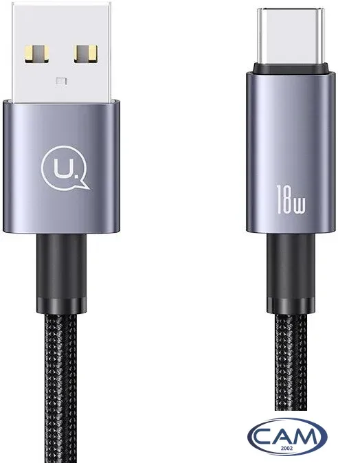 Кабель Usams US-SJ680 USB Type-A - USB Type-C (0.25 м, черный)
