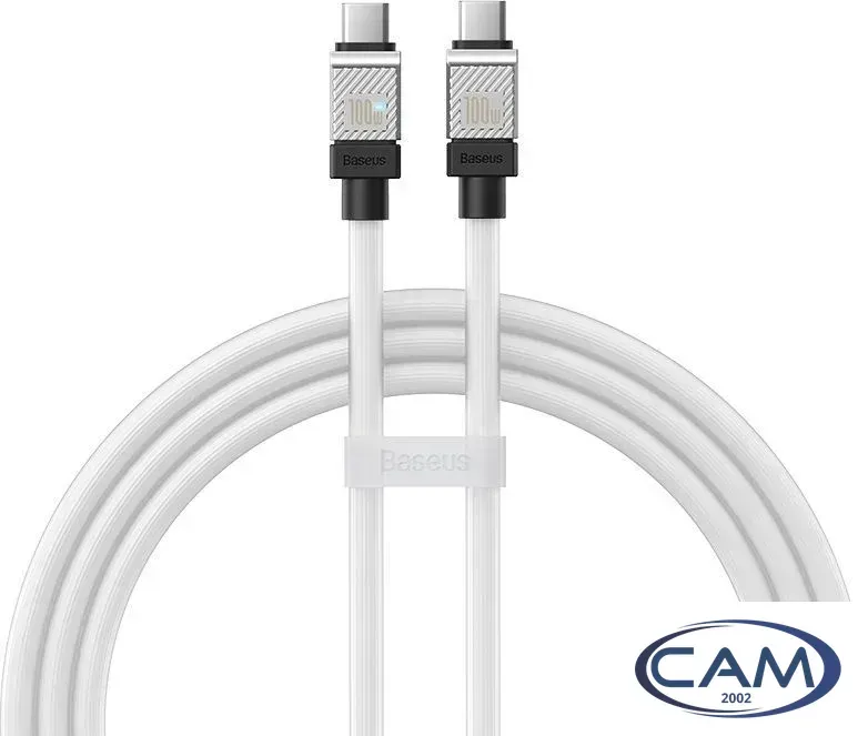 Кабель Baseus CoolPlay Series USB Type-C - USB Type-C (1 м, белый)