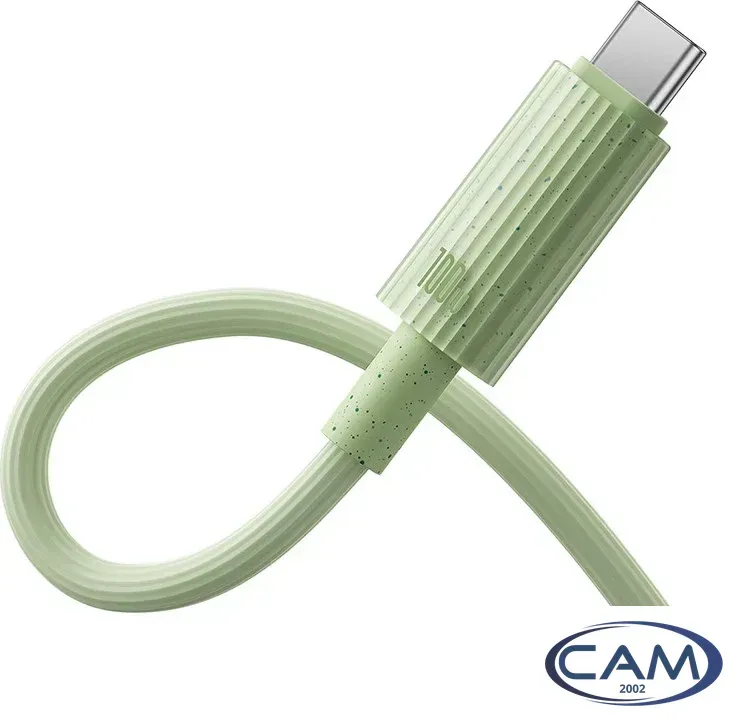 Кабель Baseus Habitat Series Fast Charging Cable 100W USB Type-C - USB Type-C (2 м, зеленый)