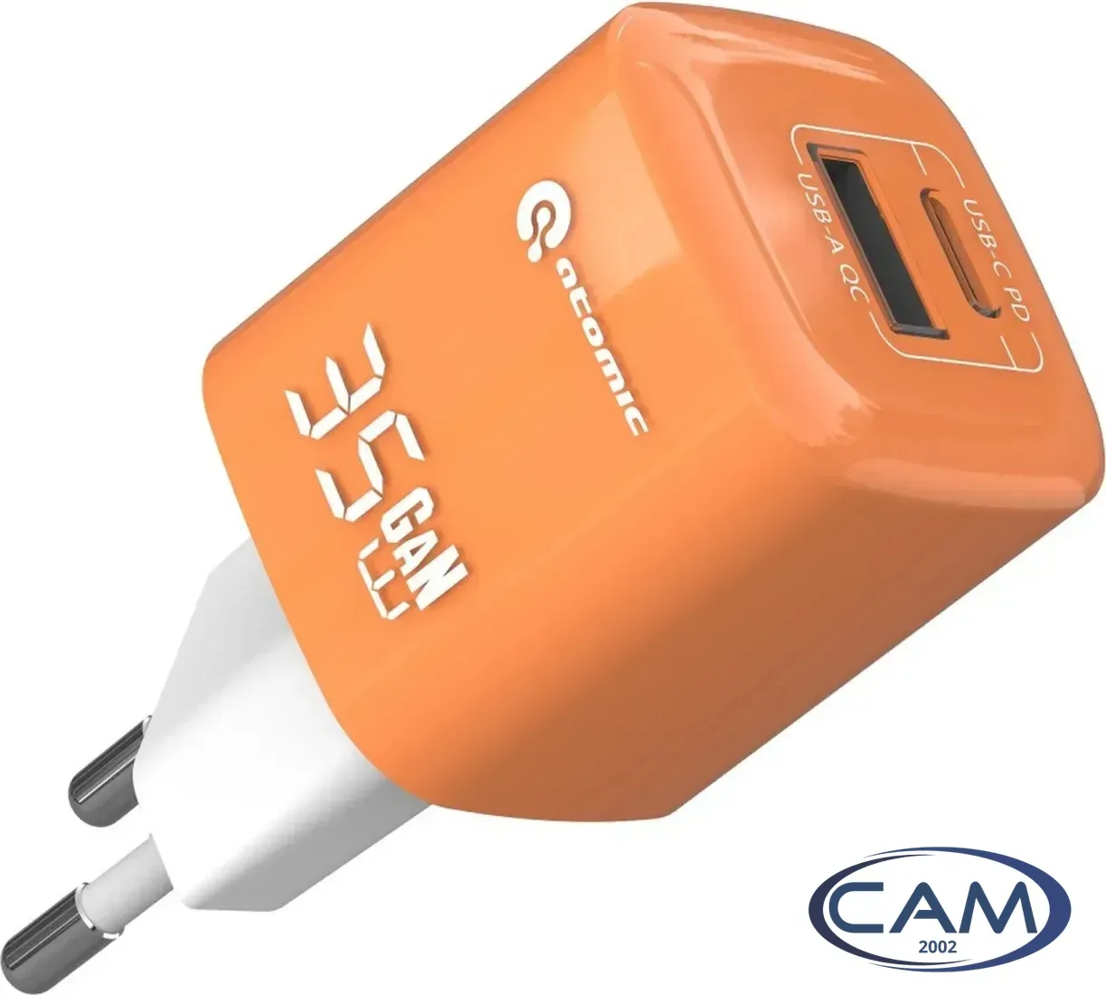 Адаптер питания Atomic Crystal G351 GAN 35W USB Type-C (оранжевый)