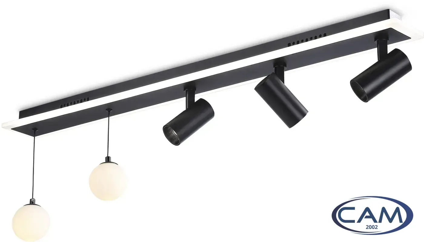 Трековый светильник Ambrella light Comfort FL66202/1+5 BK (черный)