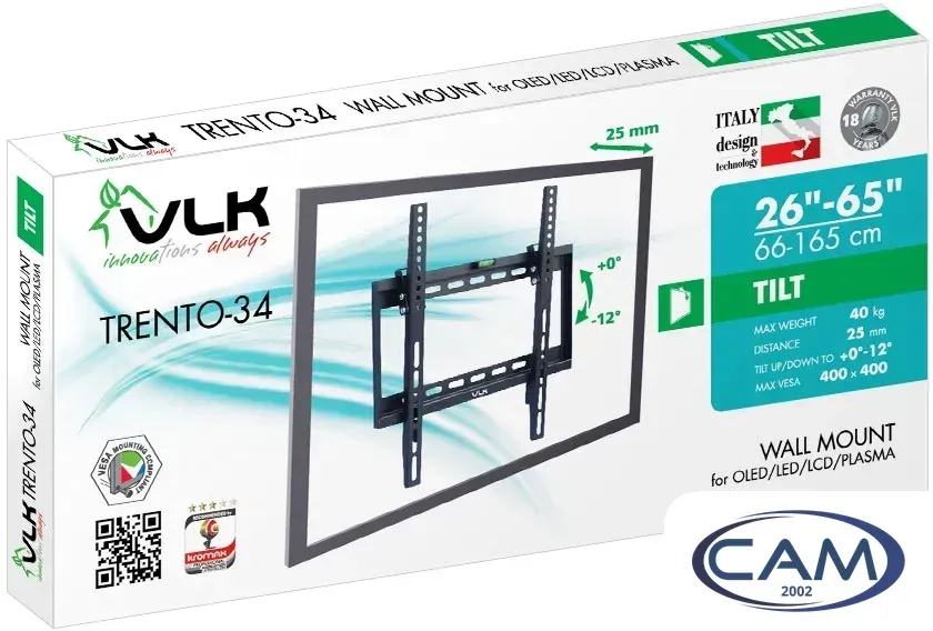 Кронштейн для телевизора VLK TRENTO-34 (черный)