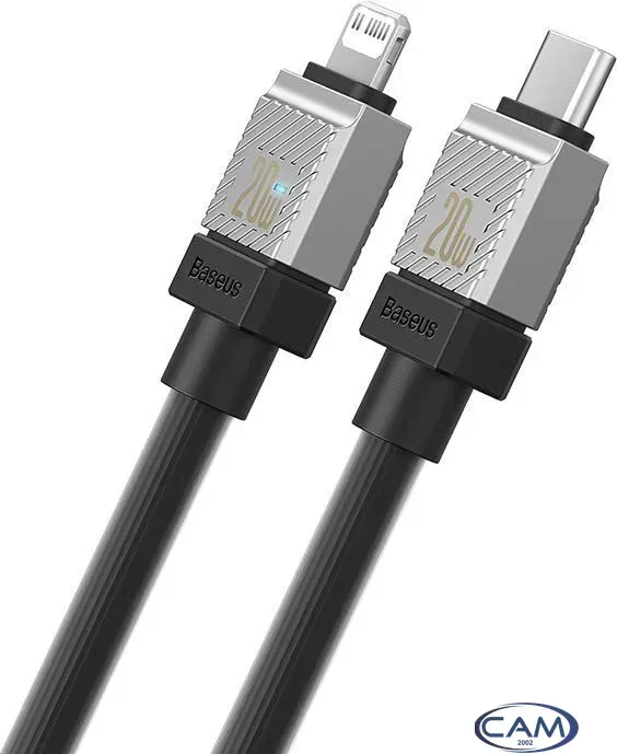 Кабель Baseus CoolPlay Series USB Type-C - Lightning (2 м, черный)