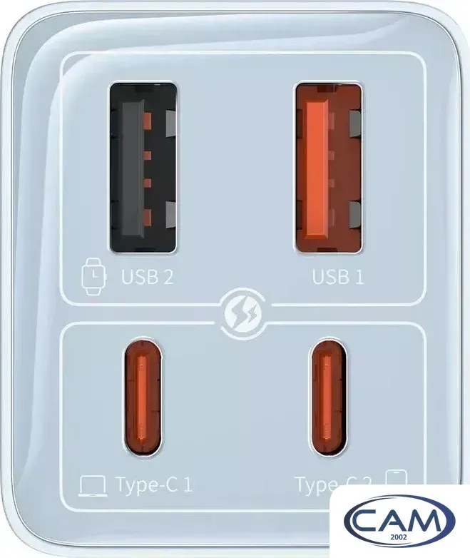 Сетевое зарядное Baseus GaN6 Pro Fast Charger 2C+2U 65W P10162701313-00 (голубой)