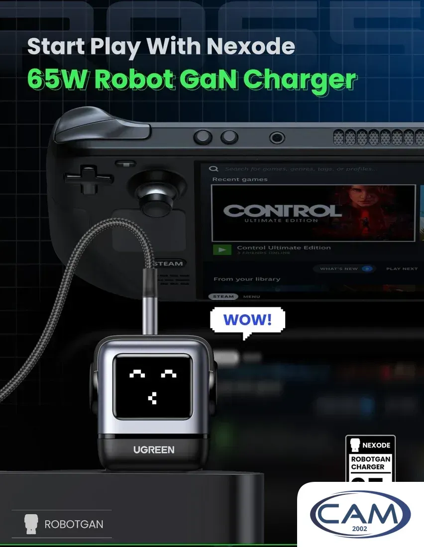Сетевое зарядное Ugreen Nexode RG 65W CD361 (черный/серый)