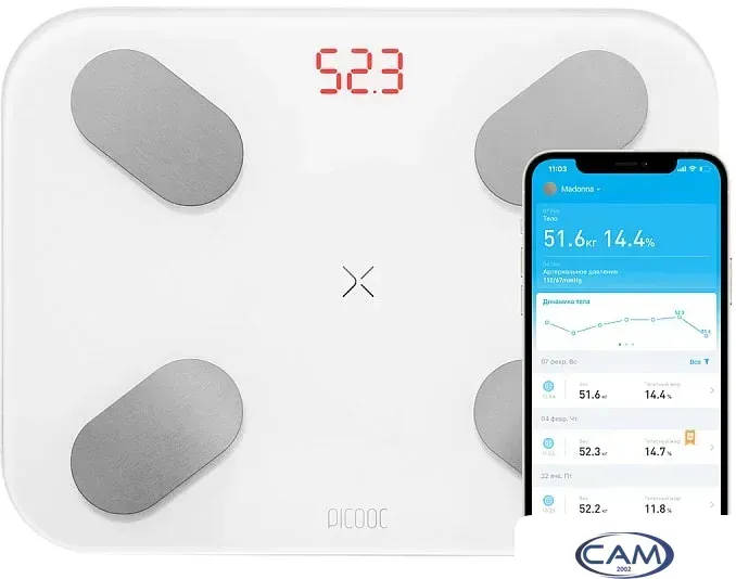 Умные напольные весы Picooc S1 Pro V2 (белый)