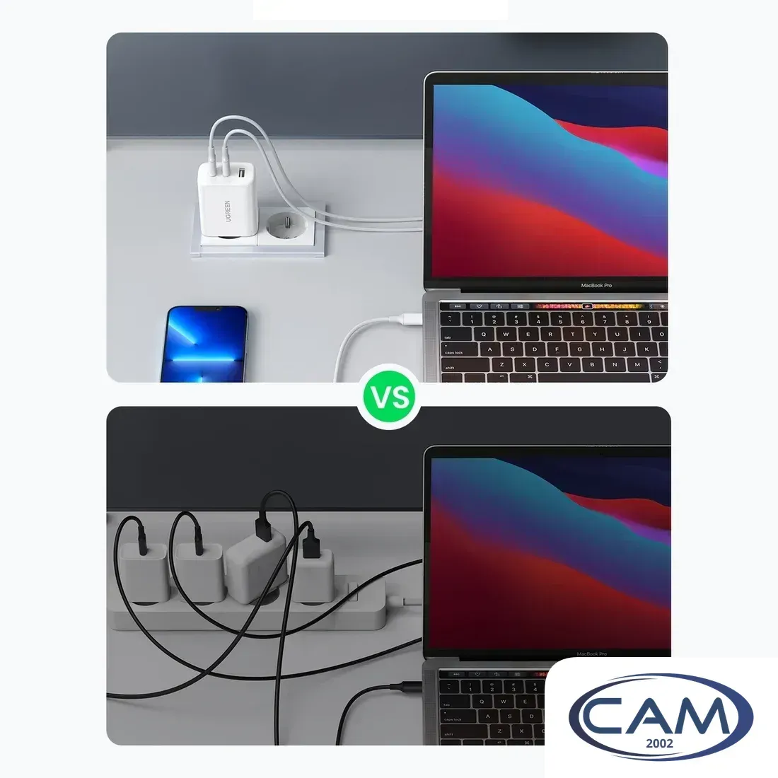 Сетевое зарядное Ugreen CD275 90496 (белый)
