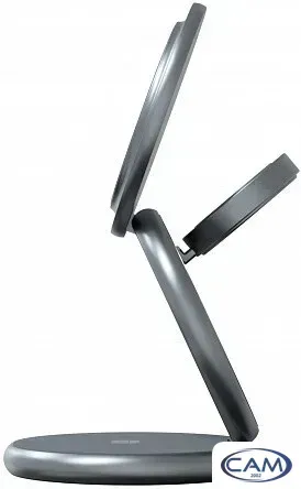 Беспроводное зарядное Magssory Signature Disc Pro для Apple 3 в 1 WCH073 (темно-серый)
