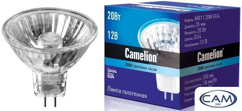 Галогенная лампа Camelion MR11 20W GU4