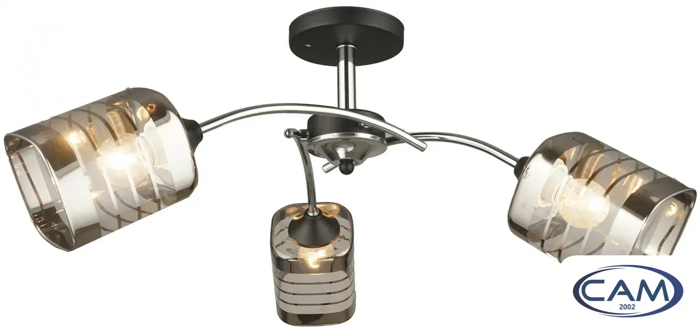 Люстра средней высоты Mirastyle SX-N-3532/3 CH+BK
