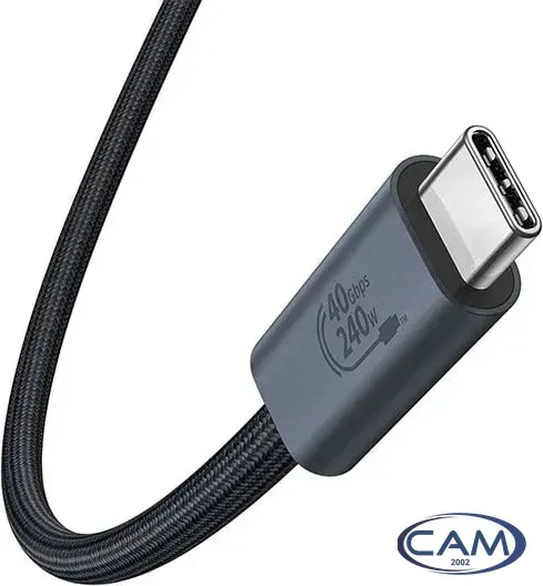 Кабель Baseus Flash Series 2 USB4 Full Featured Data Cable 240W USB Type-C - USB Type-C (1 м, черный)