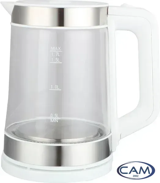 Электрический чайник Brevio Glass Kettle BV1706 (белый)