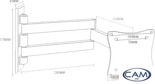 Кронштейн для телевизора Arm Media LCD-7101 (черный)