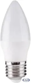 Светодиодная лампочка АБВ LED лайт Свеча С37 6W E27 3000К