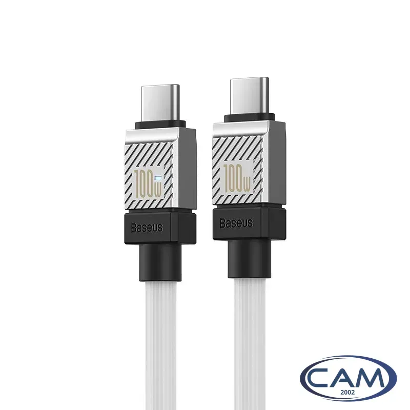 Кабель Baseus CoolPlay Series Fast Charging Data Cable 100W USB Type-C - USB Type-C (2 м, белый)