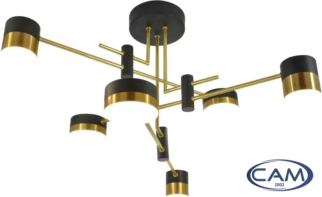 Люстра средней высоты Mirastyle Диод XL-21014-3+3 AB+BK