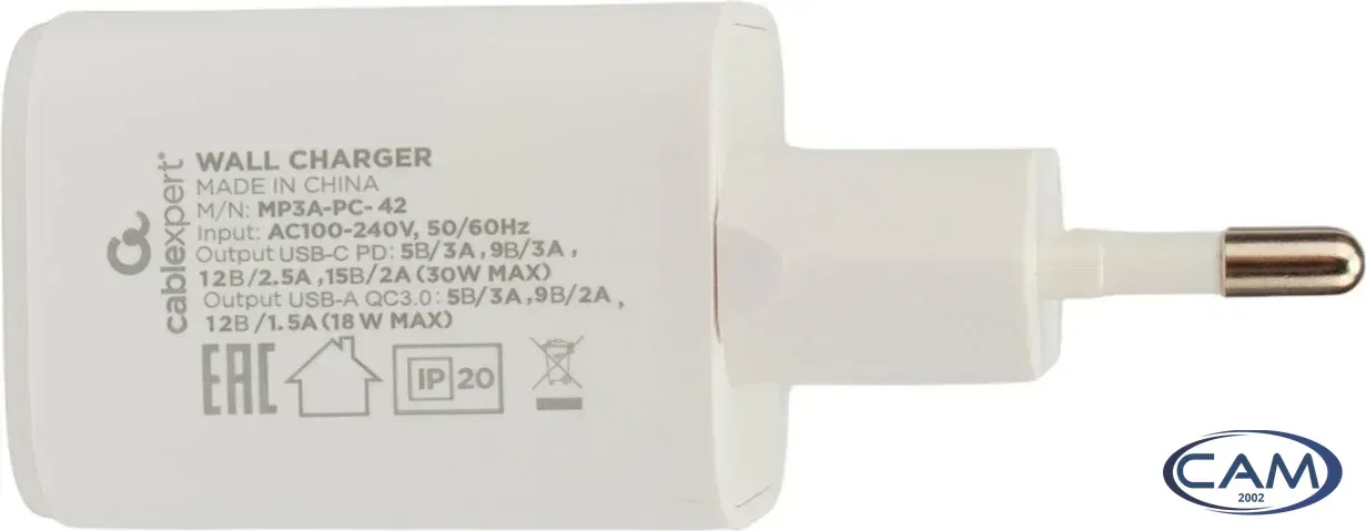 Сетевое зарядное Cablexpert MP3A-PC-42