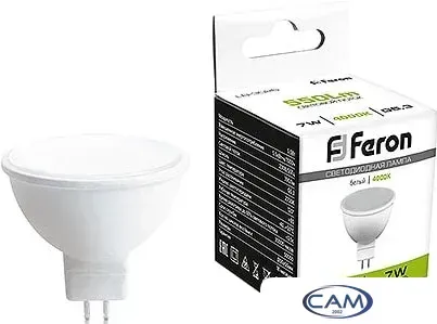 Светодиодная лампочка Feron LB-3026 7 Вт 230V G5.3 4000K 41391
