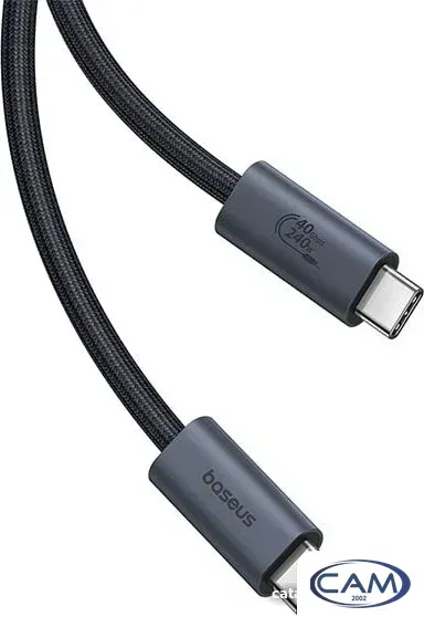 Кабель Baseus Flash Series 2 USB4 Full Featured Data Cable 240W USB Type-C - USB Type-C (1 м, черный)