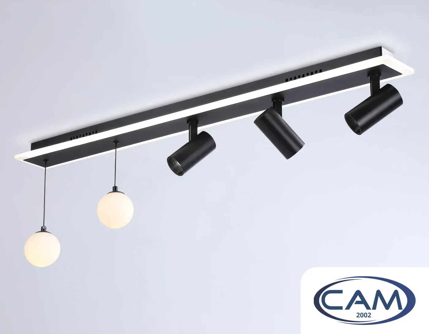Трековый светильник Ambrella light Comfort FL66202/1+5 BK (черный)