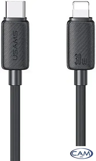 Кабель Usams US-SJ697 USB Type-C - Lightning (2 м, черный)