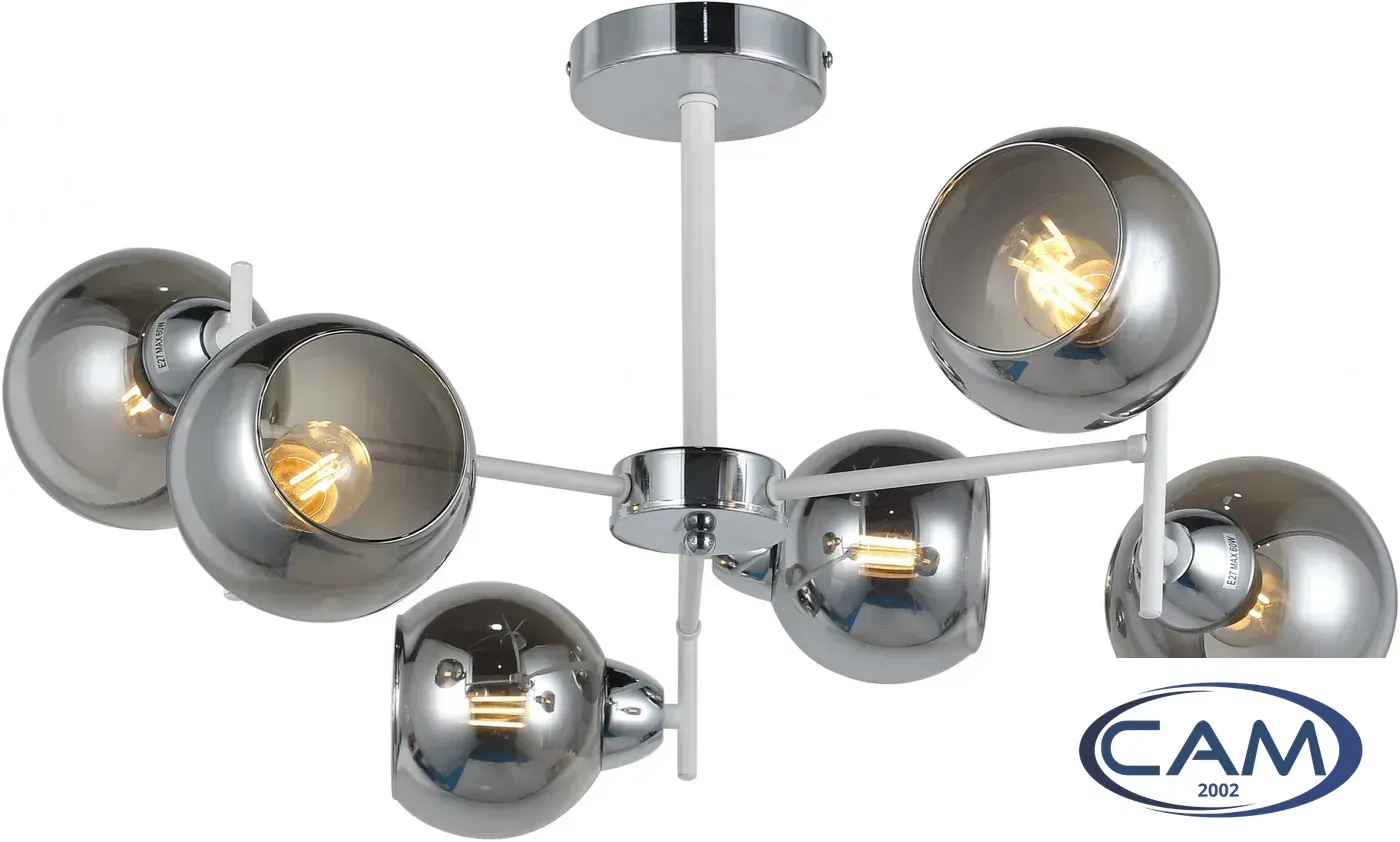 Люстра средней высоты Mirastyle MD-8275/6 WH+CR