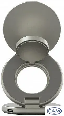 Беспроводное зарядное Magssory Signature Disc Pro для Apple 3 в 1 WCH073 (титановый)