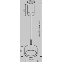 Подвесная люстра Maytoni Technical Glare P102PL-12W4K-B