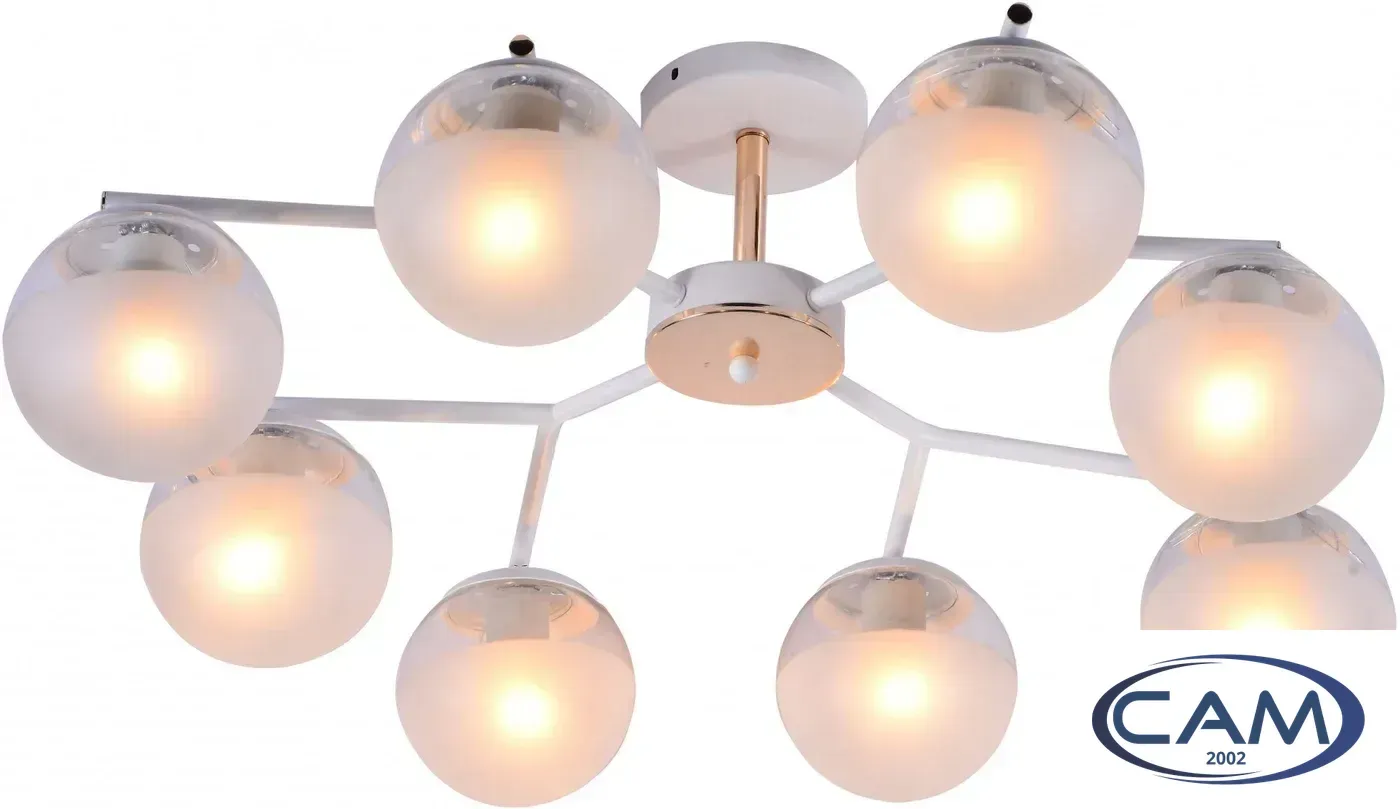 Люстра средней высоты Mirastyle MH-10142/8 WH+FGD