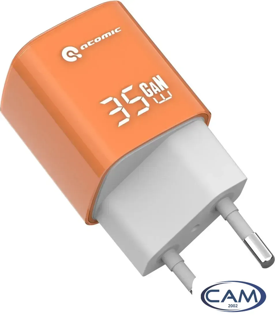 Адаптер питания Atomic Crystal G351 GAN 35W USB Type-C (оранжевый)