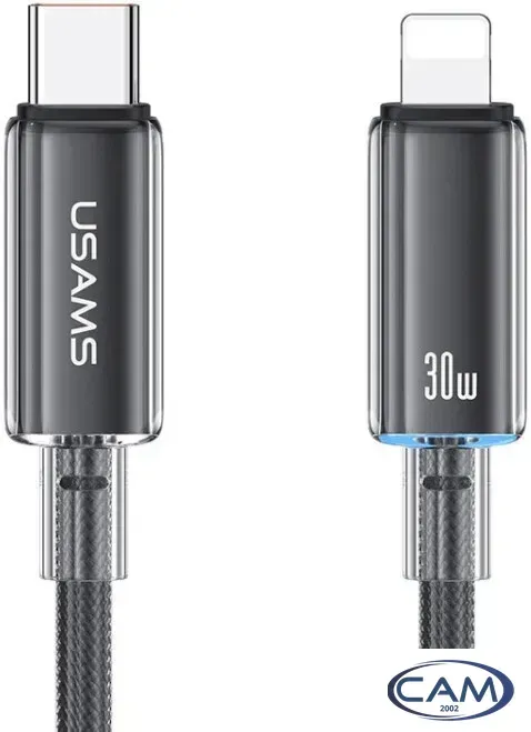 Кабель Usams US-SJ659 USB Type-С - Lightning (1.2 м, черный)