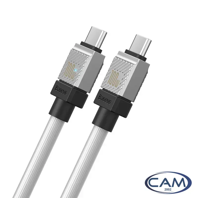 Кабель Baseus CoolPlay Series Fast Charging Data Cable 100W USB Type-C - USB Type-C (2 м, белый)
